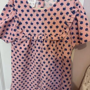 Zara Pink and Blue Puff Sleeve Sundress
